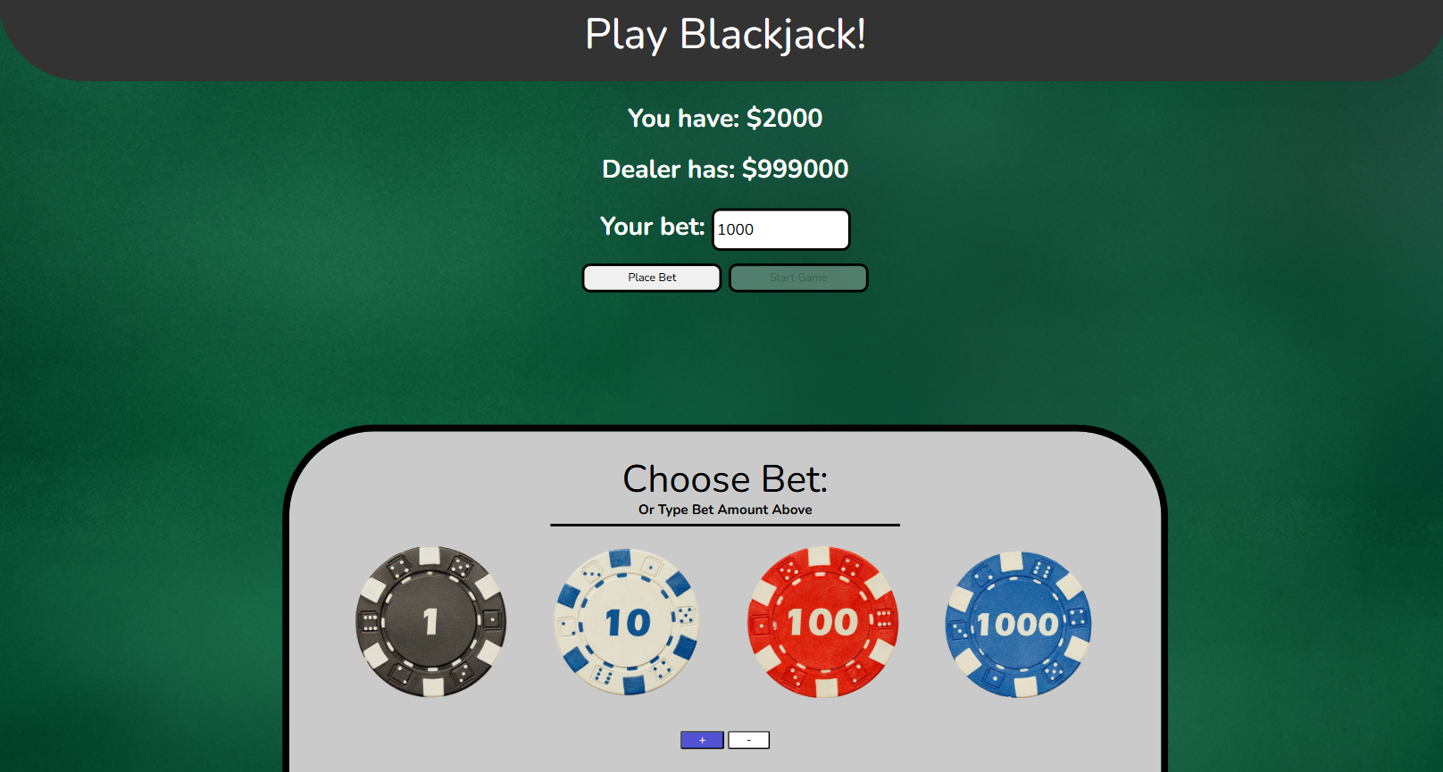Blackjack Game